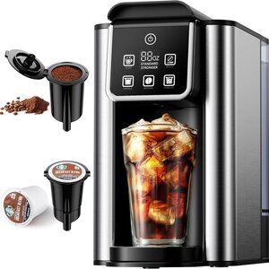 Hot &amp; Iced Coffee Maker with Bold Setting, Single Serve Coffee Maker for K